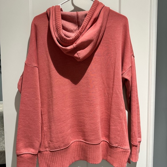 NEW Maurices oversized ribbed solid hoodie XS coral color - Picture 5 of 8
